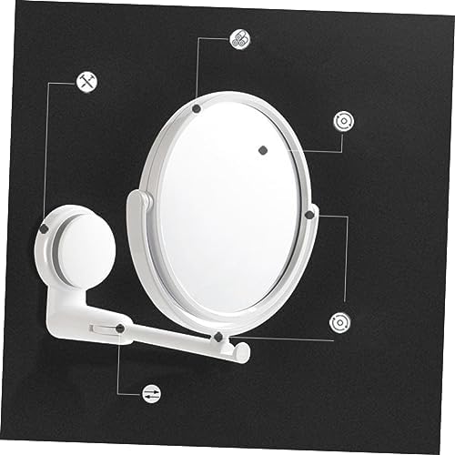 Outanaya Wall Mounted Round Vanity Mirror Rotating Double Sided