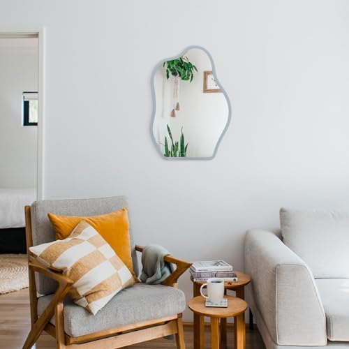 Asymmetrical Wooden Wall Mirror 16x12