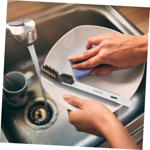 Levemolo 3-in-1 Kitchen Oil Cleaning Brush with Metal Scraper