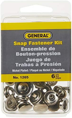 General Tools Snap Fastener Kit with 6 Brass Fasteners