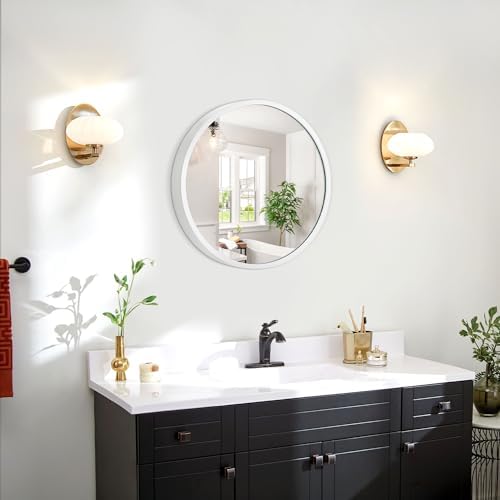 JJUUYOU Small Round Mirror for Bathroom Wall Decor