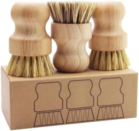 Gotpgoda Palm Pot Brush Set of 3