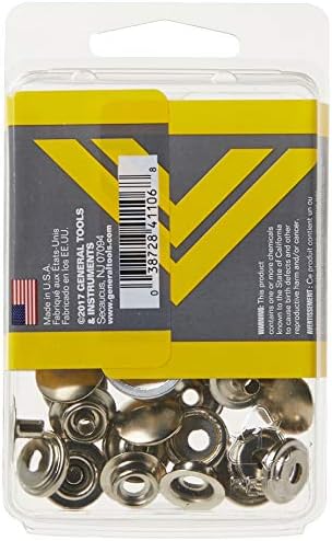 General Tools Snap Fastener Kit with 6 Brass Fasteners