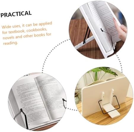 KALLORY Adjustable Wooden Book Display Stand for Textbooks and Cookbooks
