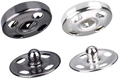 Kenkio 120 Snaps Metal Fasteners 8mm 10mm Black Silver