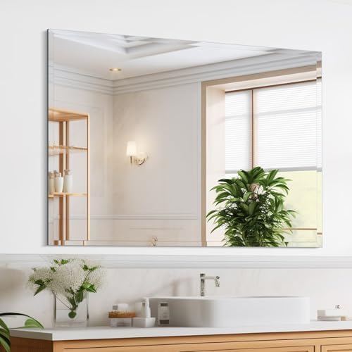 Frameless Mirror 20x26in Shatterproof for Bathroom Vanity