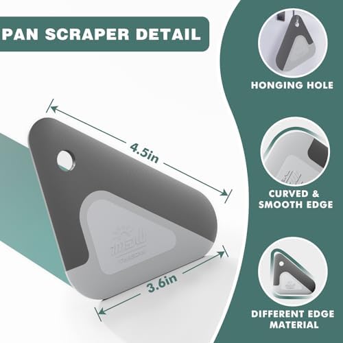 Matscover 2 in 1 Dish Scraper with Cast Iron Brush