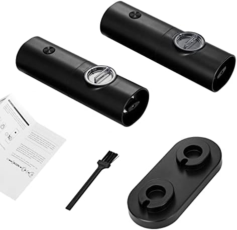 KIEKRO Electric Salt Pepper Grinder Set with LED Light and Adjustable Coarseness