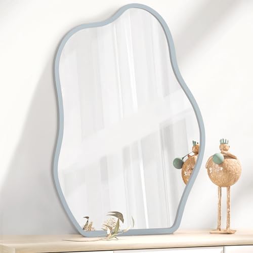 Asymmetrical Wooden Wall Mirror 16x12