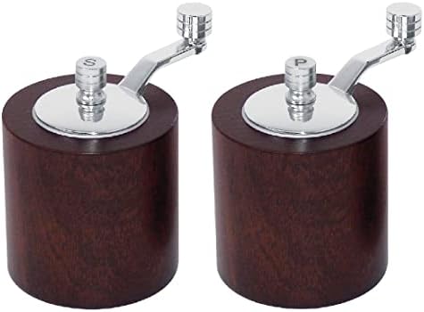 Olympia Dark Wood Salt and Pepper Mill Set