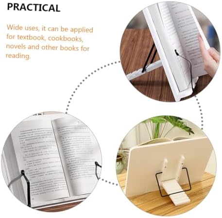 Operitacx Adjustable Wooden Book Stand for Desk Use and Reading Display