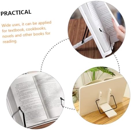 NUOBESTY Adjustable Wooden Book Stand for Tablets and Cookbooks