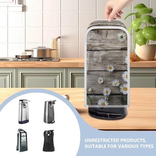 Fuojuvelie Small Kitchen Appliance Cover Wood Daisy Dust Protector