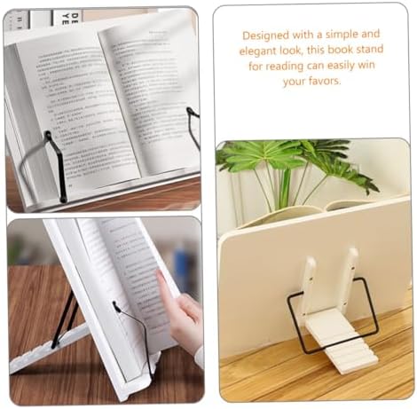 Adjustable Wooden Cookbook Stand for Home Office Use