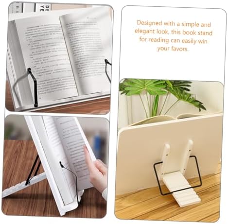 NUOBESTY Adjustable Wooden Book Stand for Tablets and Cookbooks