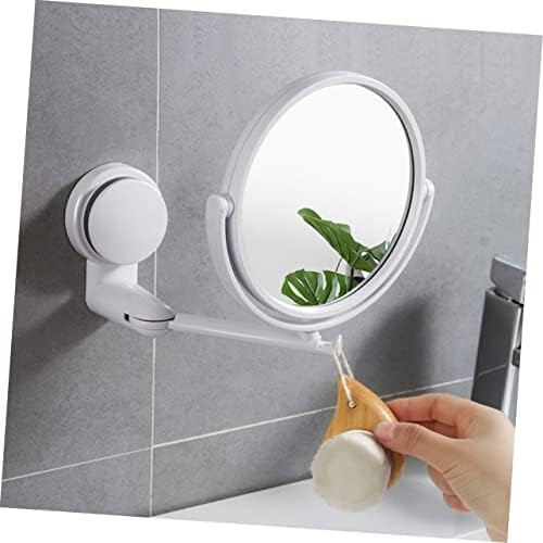 MERRYHAPY 180 Degree Adjustable Round Wall Mirror for Makeup