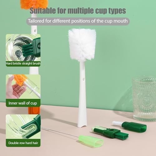 5-in-1 Multifunctional Water Bottle Cleaning Brush Green 1