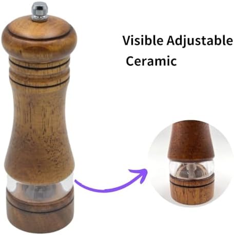 MASALACO Salt Pepper Grinder Set 2 Pack 1