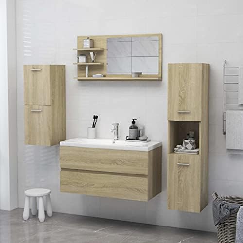 Wall Mirror with Open Partition for Bathroom Vanity