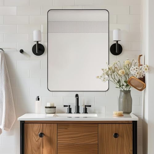ANDY STAR Black Bathroom Mirror 30x40