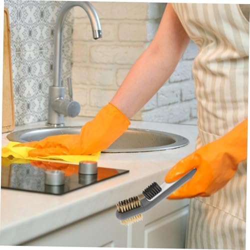 Levemolo 3-in-1 Kitchen Oil Cleaning Brush with Metal Scraper