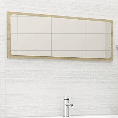 Sonoma Oak Rectangular Wall Mirror for Bathroom