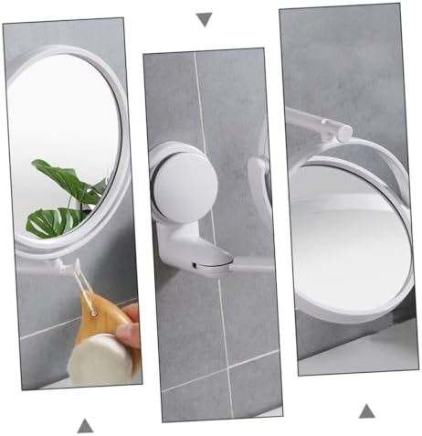 Ipetboom Wall Mounted Makeup Mirror with Light and Storage