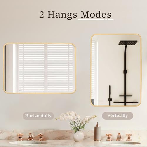 CojNouq Modern Rectangle Wall-Mounted Mirror
