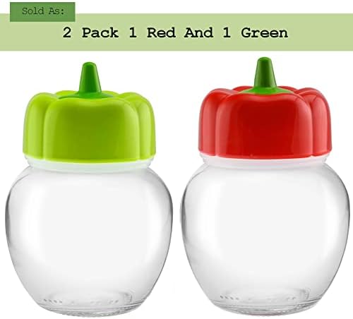 Tribello Seasoning Shaker Set Of 2 Glass Jar With Pepper Lid