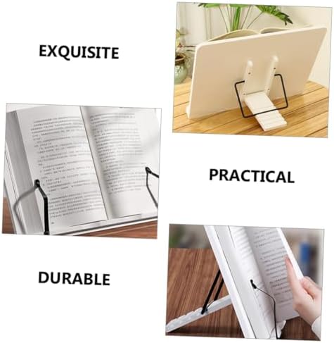 STOBOK Adjustable Wooden Book Stand for Recipes and Reading