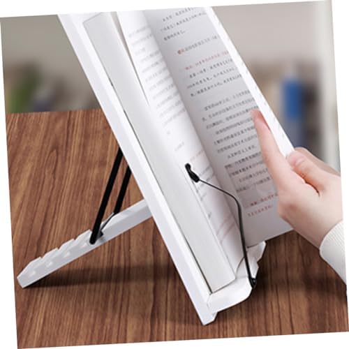 Elegant Wooden Book Display Stand with Adjustable Holders