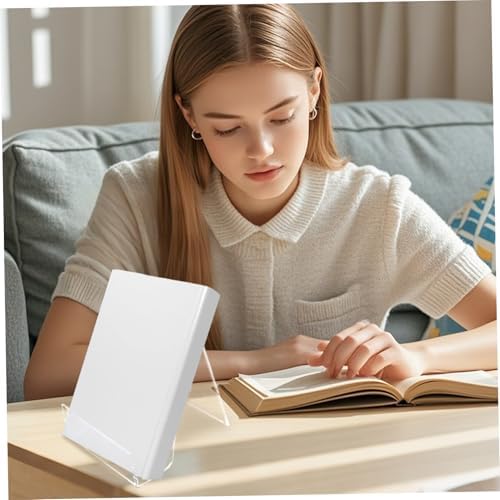 2Pcs Acrylic Book Stand Portable Clear Reading Stand