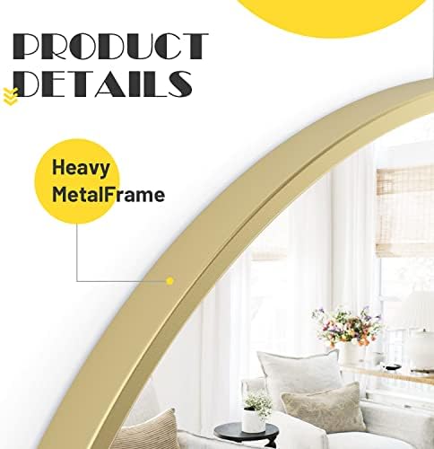 Gold Circle Mirror 18 Inch Round Wall Mirror