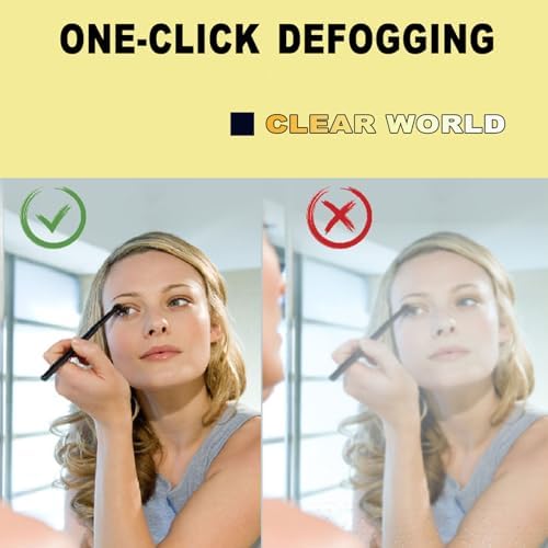 HTLTGBAM Irregular Bathroom Mirror with LED Backlight and Defogging