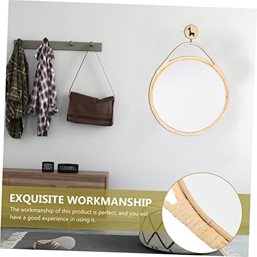 DECHOUS Wall Hanging Rattan Decor Mirror