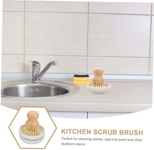 VINTORKY Wood Dish Brush with Sturdy Bristles