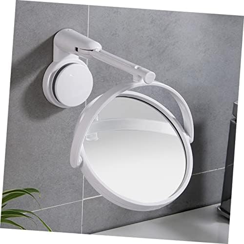 Adjustable Round Wall-Mounted Makeup Mirror with 180 Rotation No Drilling
