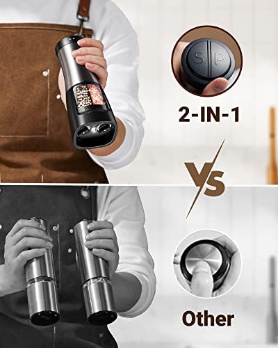SANGCON 2 in 1 Electric Salt Pepper Grinder Set
