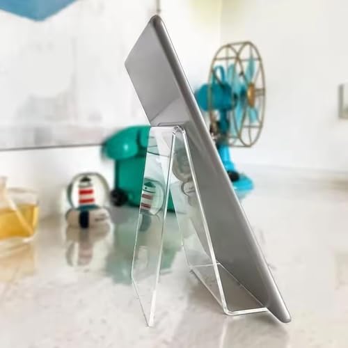 2Pcs Acrylic Book Stand Portable Clear Reading Stand
