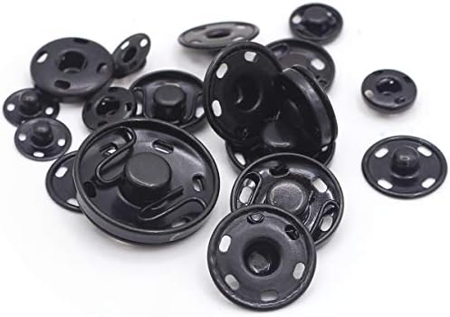 Enosea 55 Sets Sew-on Snap Buttons 4 Sizes Metal Fasteners