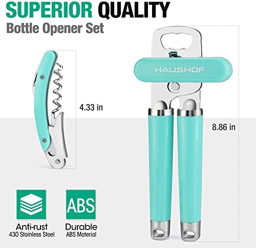 HAUSHOF 2PC Multifunctional Can Opener Set 1