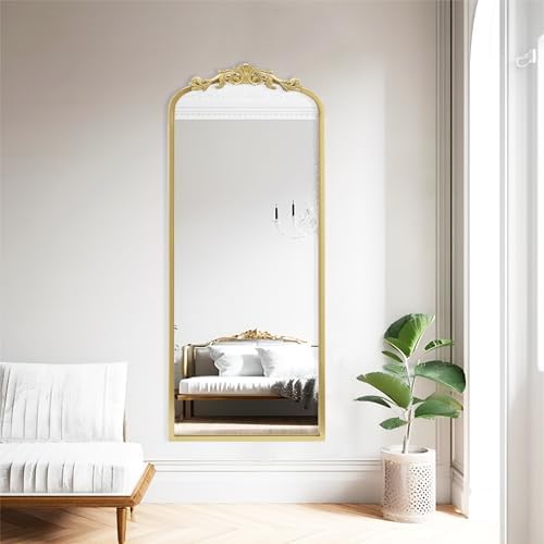 AIXI HOME Traditional Gold Arch Full Wall Mirror 28x50 Inch