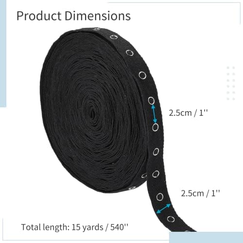 15 Yard Black Sewing Snap Tape Trim Fastener