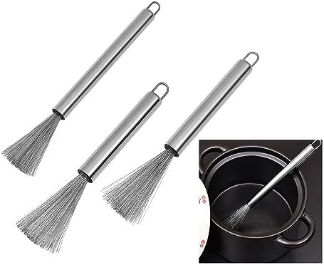 Guaber Stainless Steel Wire Brush for Cast Iron Pans