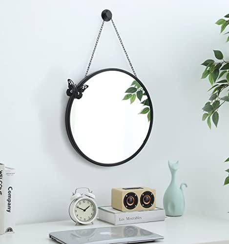 Mxfurhawa Round Wall Mirror 1574 Inch Gold Frame with Chain