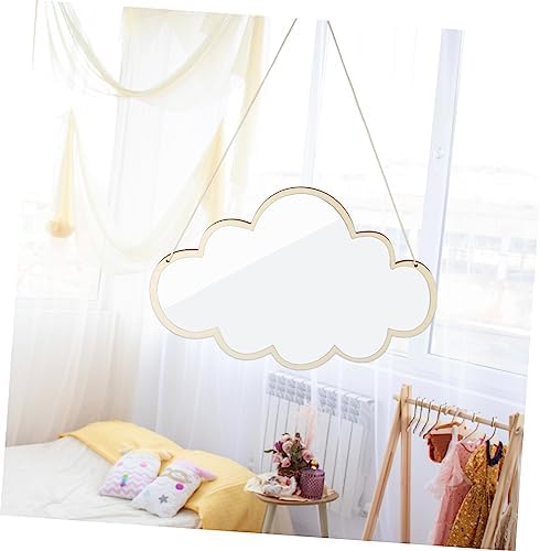 Hanging Cloud Vanity Mirror with Chain Minimalist Design