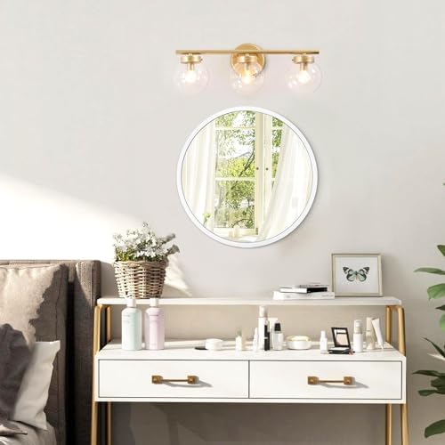 JJUUYOU Small Round Mirror for Bathroom Wall Decor