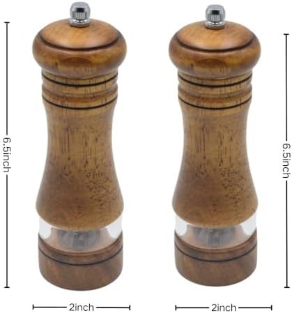 MASALACO Salt Pepper Grinder Set 2 Pack 1