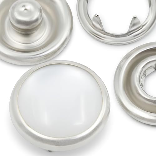 Dritz Pearl Snap Fasteners Size 16 12-Count White