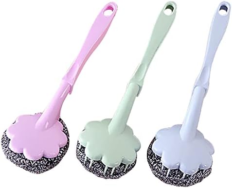 Long Handle Steel Wire Ball Brush for Kitchen Cleaning 1